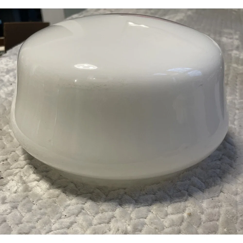 Schoolhouse Light Shade 5 H X 6-3/4 W White Glass Flush Mount Ceiling Fan 3-1/4